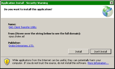 Install client utility